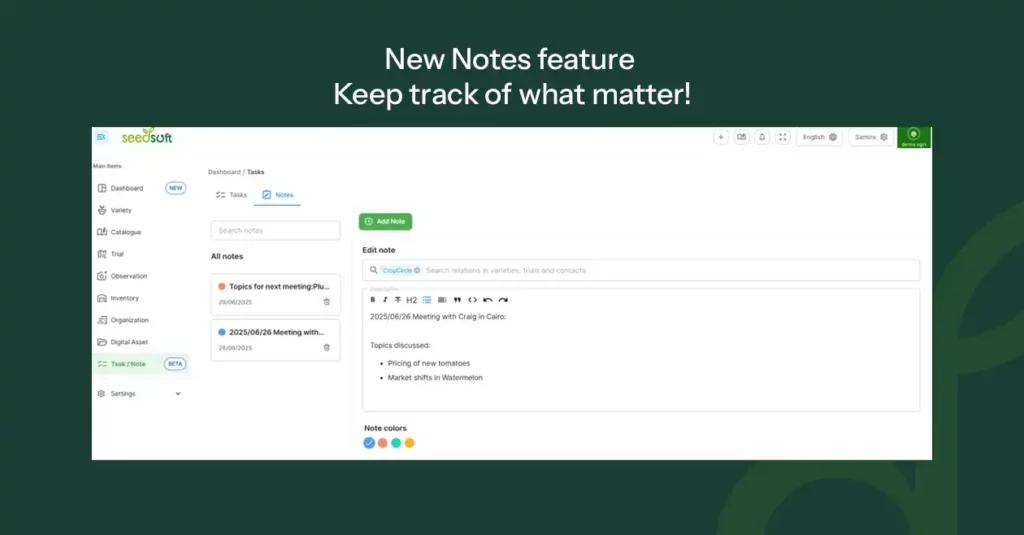 SeedSoft newsletter July